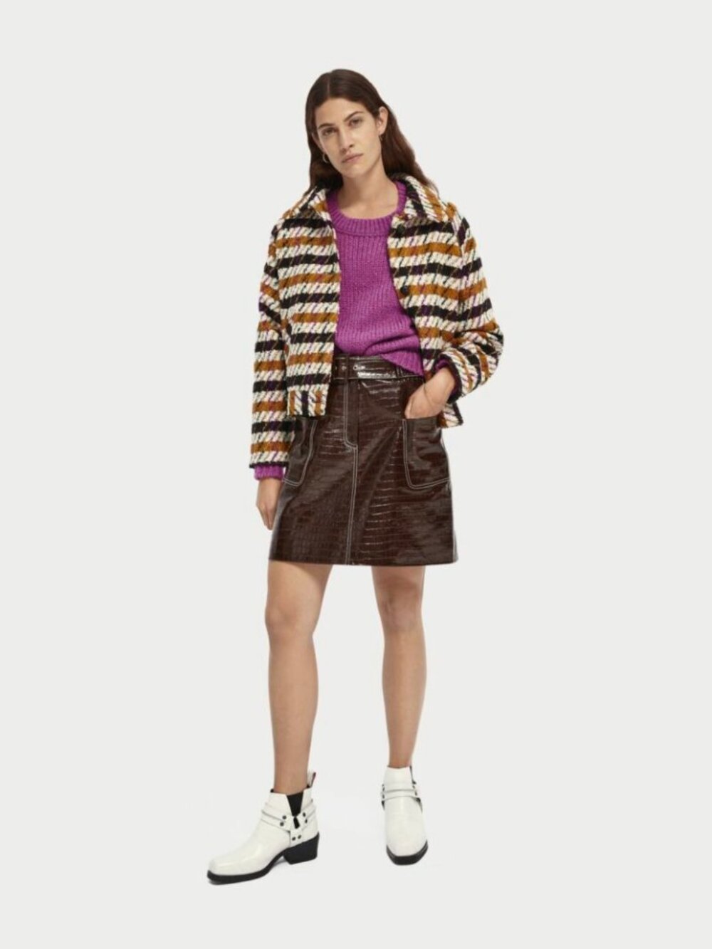 Scotch & Soda | Wool Blend Houndstooth Check Jacket | NWT - Picture 3 of 12